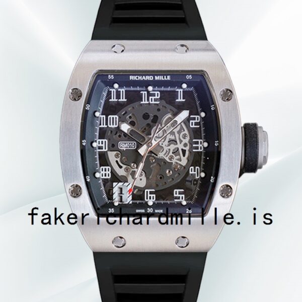 Richard Mille RM010 Men RM010 50*40mm Black Dial Rubber Band